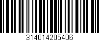 Código de barras (EAN, GTIN, SKU, ISBN): '314014205406'