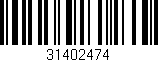 Código de barras (EAN, GTIN, SKU, ISBN): '31402474'