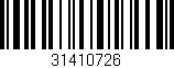 Código de barras (EAN, GTIN, SKU, ISBN): '31410726'