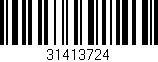 Código de barras (EAN, GTIN, SKU, ISBN): '31413724'