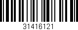 Código de barras (EAN, GTIN, SKU, ISBN): '31416121'