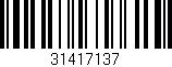 Código de barras (EAN, GTIN, SKU, ISBN): '31417137'