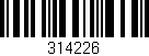Código de barras (EAN, GTIN, SKU, ISBN): '314226'