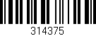 Código de barras (EAN, GTIN, SKU, ISBN): '314375'