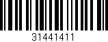 Código de barras (EAN, GTIN, SKU, ISBN): '31441411'
