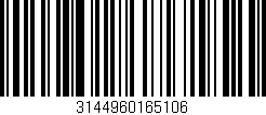 Código de barras (EAN, GTIN, SKU, ISBN): '3144960165106'
