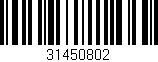 Código de barras (EAN, GTIN, SKU, ISBN): '31450802'