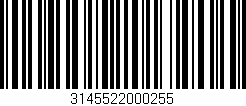 Código de barras (EAN, GTIN, SKU, ISBN): '3145522000255'
