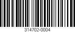 Código de barras (EAN, GTIN, SKU, ISBN): '314702-0004'