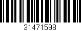Código de barras (EAN, GTIN, SKU, ISBN): '31471598'