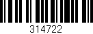 Código de barras (EAN, GTIN, SKU, ISBN): '314722'