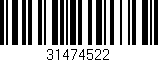 Código de barras (EAN, GTIN, SKU, ISBN): '31474522'
