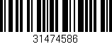 Código de barras (EAN, GTIN, SKU, ISBN): '31474586'