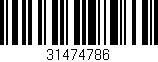 Código de barras (EAN, GTIN, SKU, ISBN): '31474786'