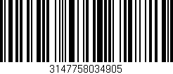 Código de barras (EAN, GTIN, SKU, ISBN): '3147758034905'