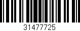 Código de barras (EAN, GTIN, SKU, ISBN): '31477725'