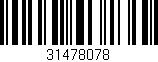 Código de barras (EAN, GTIN, SKU, ISBN): '31478078'