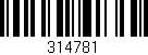 Código de barras (EAN, GTIN, SKU, ISBN): '314781'