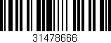 Código de barras (EAN, GTIN, SKU, ISBN): '31478666'