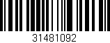 Código de barras (EAN, GTIN, SKU, ISBN): '31481092'
