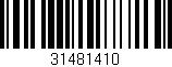 Código de barras (EAN, GTIN, SKU, ISBN): '31481410'