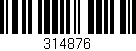 Código de barras (EAN, GTIN, SKU, ISBN): '314876'