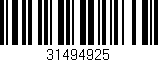Código de barras (EAN, GTIN, SKU, ISBN): '31494925'