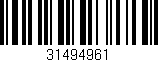 Código de barras (EAN, GTIN, SKU, ISBN): '31494961'