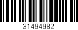 Código de barras (EAN, GTIN, SKU, ISBN): '31494982'