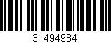 Código de barras (EAN, GTIN, SKU, ISBN): '31494984'