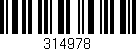 Código de barras (EAN, GTIN, SKU, ISBN): '314978'
