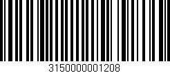 Código de barras (EAN, GTIN, SKU, ISBN): '3150000001208'