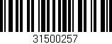 Código de barras (EAN, GTIN, SKU, ISBN): '31500257'