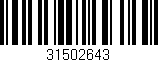 Código de barras (EAN, GTIN, SKU, ISBN): '31502643'