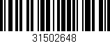 Código de barras (EAN, GTIN, SKU, ISBN): '31502648'