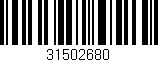 Código de barras (EAN, GTIN, SKU, ISBN): '31502680'