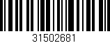 Código de barras (EAN, GTIN, SKU, ISBN): '31502681'