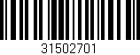 Código de barras (EAN, GTIN, SKU, ISBN): '31502701'