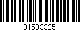 Código de barras (EAN, GTIN, SKU, ISBN): '31503325'