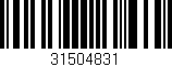 Código de barras (EAN, GTIN, SKU, ISBN): '31504831'