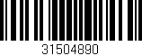 Código de barras (EAN, GTIN, SKU, ISBN): '31504890'