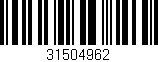 Código de barras (EAN, GTIN, SKU, ISBN): '31504962'