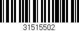 Código de barras (EAN, GTIN, SKU, ISBN): '31515502'