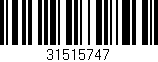 Código de barras (EAN, GTIN, SKU, ISBN): '31515747'