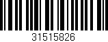 Código de barras (EAN, GTIN, SKU, ISBN): '31515826'
