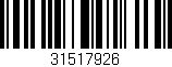 Código de barras (EAN, GTIN, SKU, ISBN): '31517926'