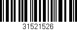 Código de barras (EAN, GTIN, SKU, ISBN): '31521526'