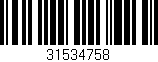Código de barras (EAN, GTIN, SKU, ISBN): '31534758'