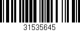 Código de barras (EAN, GTIN, SKU, ISBN): '31535645'
