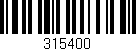 Código de barras (EAN, GTIN, SKU, ISBN): '315400'